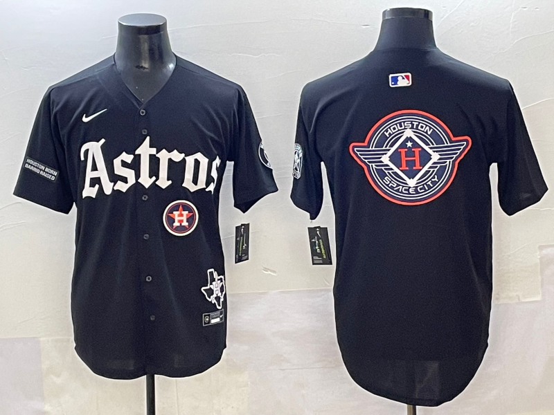 Men Houston Astros blank black MLB Nike 2025 jersey style 10->houston astros->MLB Jersey